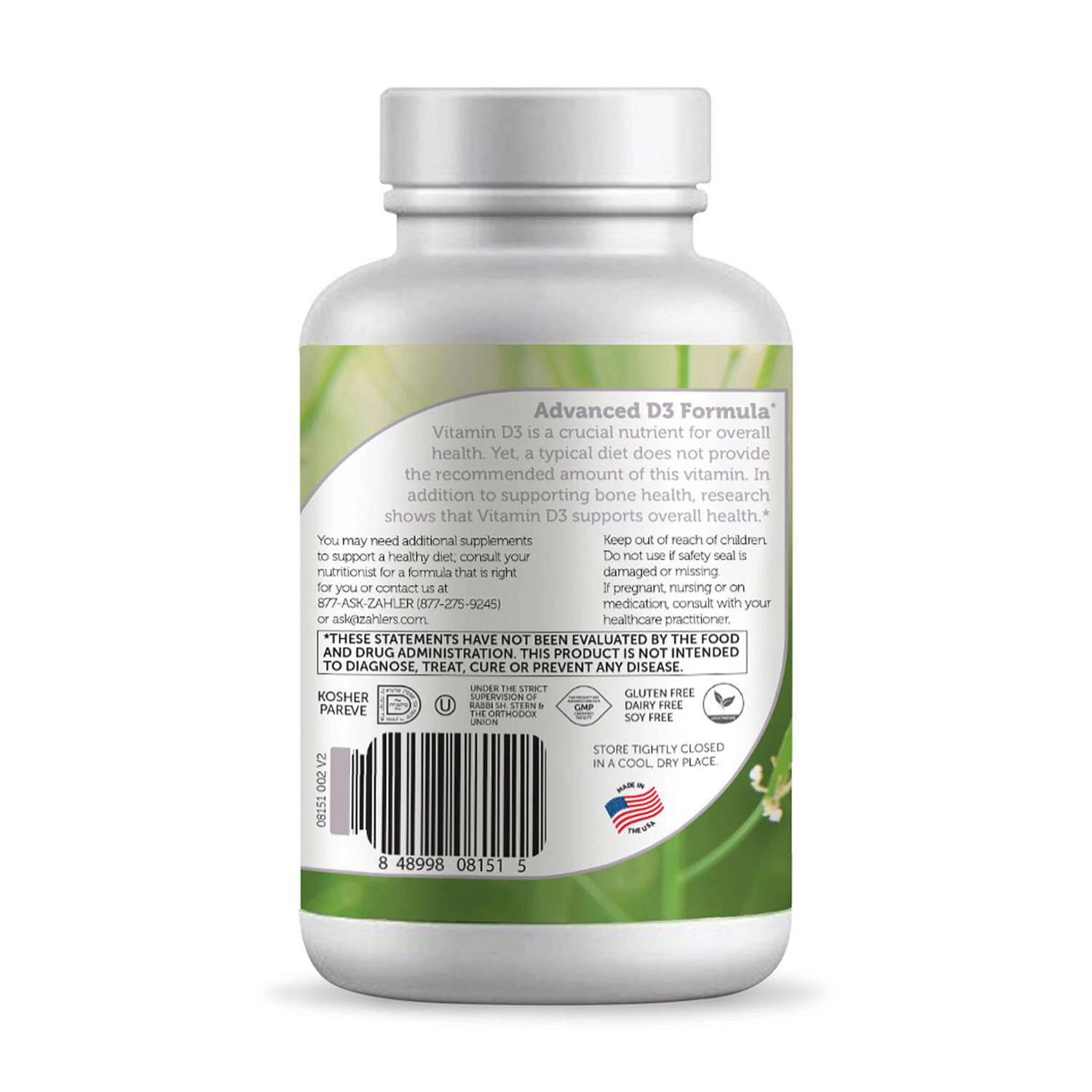 Vitamin D3 Chewable 2000 IU - 120 Tablets (120 Servings)